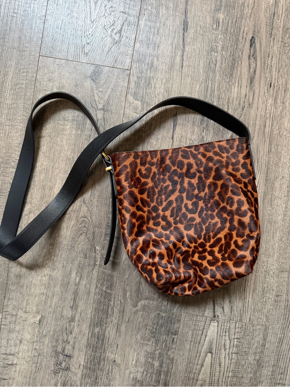 Madewell Leopard-Print Crossbody in Brown and Black